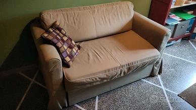 Divano letto 2 posti beige/sabbia