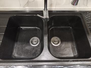 Lavello cucina nero Antracite 116x50
