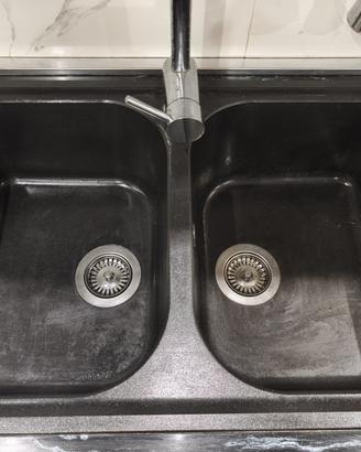 Lavello cucina nero Antracite 116x50