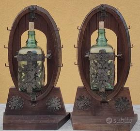 Porta bottiglie in legno