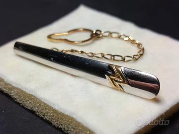 Fermacravatta in argento vintage 