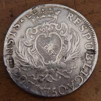 Moneta antica Scudo di Lucca 1750 Argento