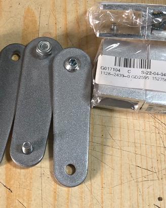 4 Fissaggi vetri x parete+Cerniere+Angolari+ Vario