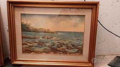 Quadro con paesaggio marino