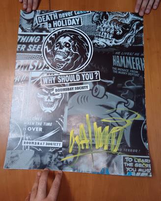 AUTOGRAFO SALMO POSTER DOOMSDAY 