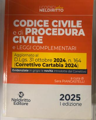 NUOVO codice civile e di procedura civile 2025
