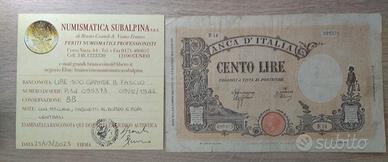 100 LIRE BARBETTI GRANDE B  CERTIFICATA R14095373