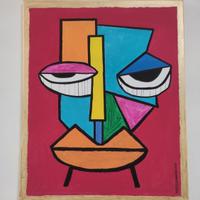 QUADRO FAMOSO PICASSO DIPINTO A MANO SU TELA 50x40