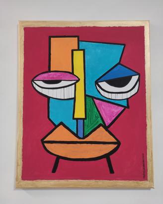 QUADRO FAMOSO PICASSO DIPINTO A MANO SU TELA 50x40