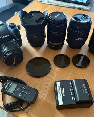 Canon EOS 7D + 5 Obiettivi Canon/Sigma + Accessori