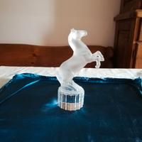 Goebel scultura Cavallo rampante in cristallo