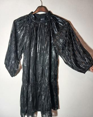 Abito corto animalier nero Kiabi Taglia xs 