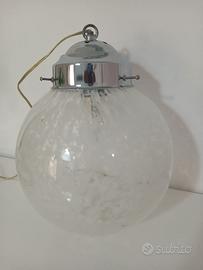 Lampadario Sfera Vetro Murano Mazzega Anni 60 70 V