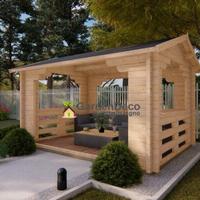 Gazebo in legno 4x3m 68mm, 12mq