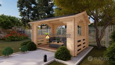 Gazebo in legno 4x3m 68mm, 12mq