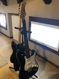 Chitarra elettrica mancini, destr. + amplificatore