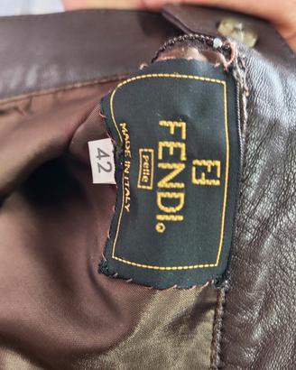 Gonna Fendi  pelle e tessuto originale