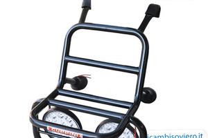 Portapacchi Anteriore Nero Con Fari Vespa PX