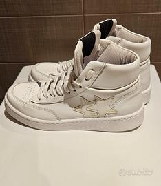 2STAR sneakers alte donna bianche n.39 scarpe moda