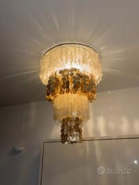 Lampadario in madreperla (Capiz) a cascata – desig