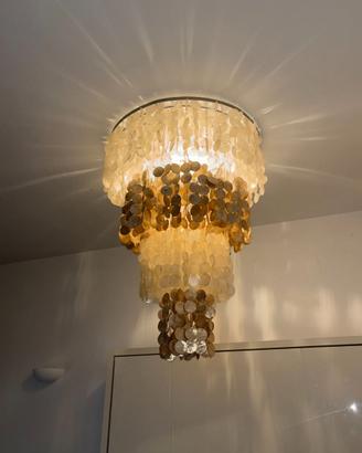 Lampadario in madreperla (Capiz) a cascata – desig