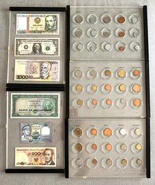 Collezione 120 monete + 41 banconote autentiche