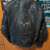 Giacca in pelle Harley Davidson Reflective Skull