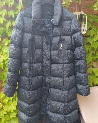 Piumino lungo Violanti vintage blu notte