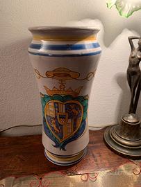 Vaso albarello farmacia maiolica ceramica IGOR