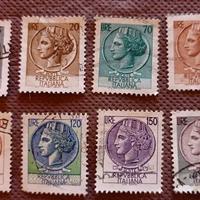 Lotto 8 francobolli (serie Siracusana)