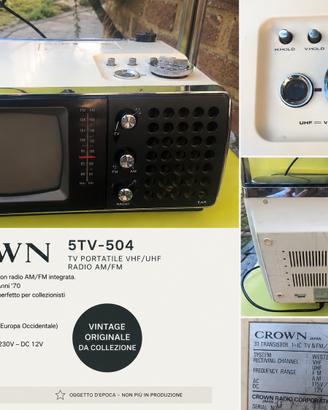 Televisore radio anni 70’ Crown