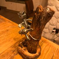 Omino Taglialegna in metallo/legno