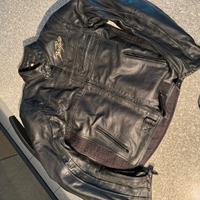 Giacca moto in vera pelle