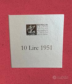 Lingottino 10 lire 1951 Editalia