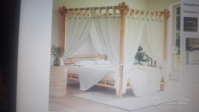 letto baldacchino in bambu