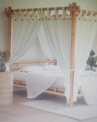 letto baldacchino in bambu