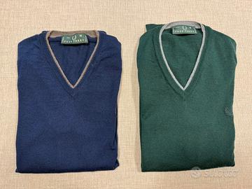 Maglia Fred Perry origianle lana verde M - S