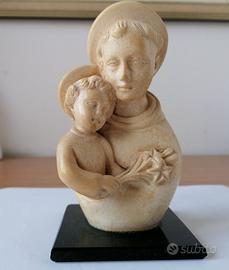 Statuetta soprammobile con angeli e mazzo di fiori