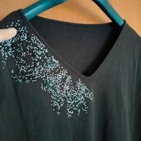 maglia nera con strass ,misura TG 52 