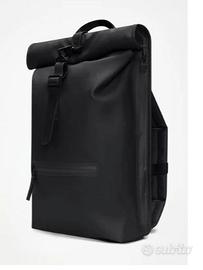 Zaino Rains Rolltop Rucksack colore nero
