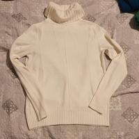 Maglione bianco dolcevita