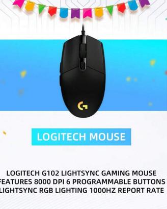 Logitech Mouse G102 con illuminazione RGB