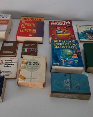 Lotto di 14 libri misti – Dizionari, Enciclopedie