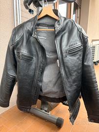 Giubbotto moto in pelle Brema tg 46 con protezioni