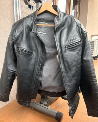 Giubbotto moto in pelle Brema tg 46 con protezioni