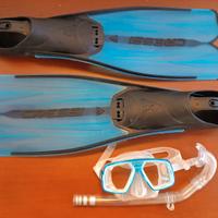 Cressi maschera, boccaglio e pinne 