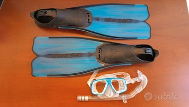 Cressi maschera, boccaglio e pinne 