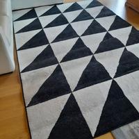 tappeto bianco nero 200 X 300 cm