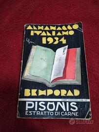 Almanacco Italiano 1934 ediz. Bemporad Firenze 