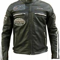 Giubotto In Vera Pelle Con Pecette Cafè Race